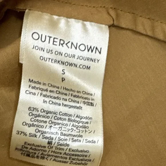 NWT Outerknown La Luna Golden Yellow Cami Silk Blend Strappy Back‎ Midi Dress S